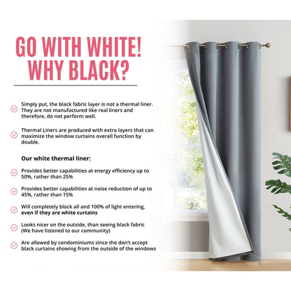 Dakota Complete Blackout Drapery Heavy Thermal Insulated Efficient Window Curtain Grommet Panels, 2 Panels