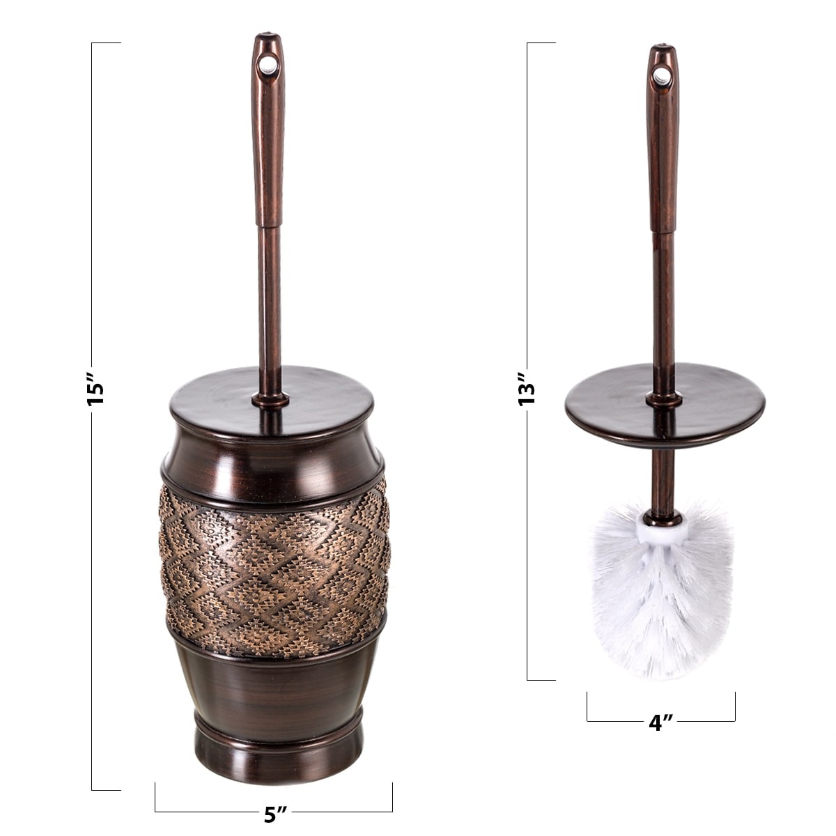 Creative Scents Dublin Brown Bathroom Accessories Set - 6-Piece