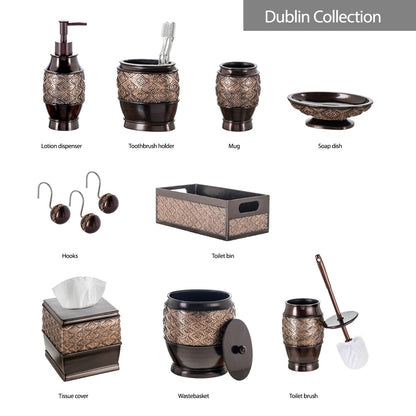Creative Scents Dublin Brown Bathroom Accessories Set - 6-Piece
