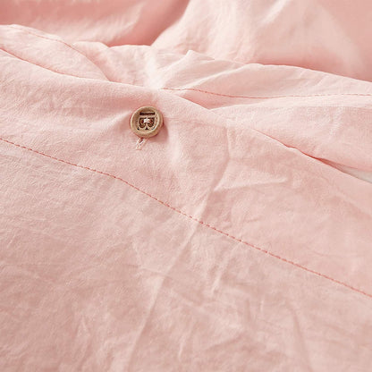 Natural Loft King Solid Duvet Cover Set