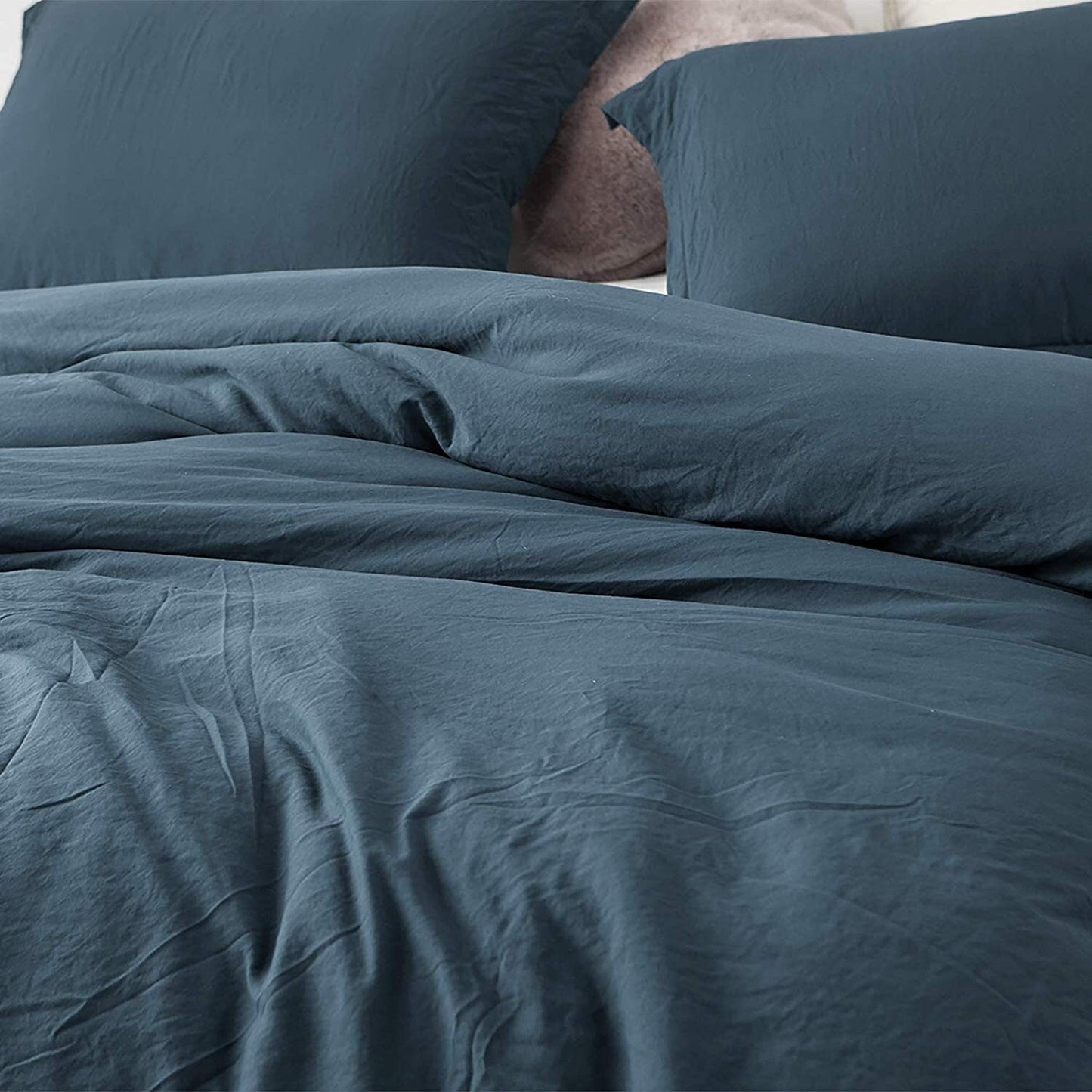 Natural Loft King Solid Duvet Cover Set
