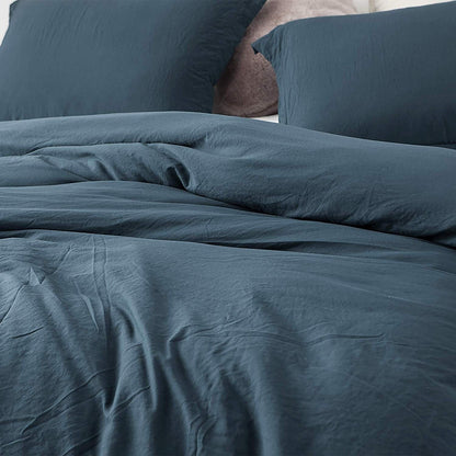 Natural Loft King Solid Duvet Cover Set