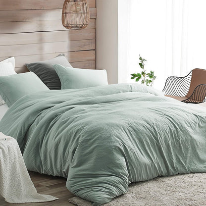 Natural Loft King Solid Duvet Cover Set