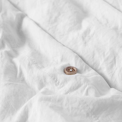 Natural Loft King Solid Duvet Cover Set