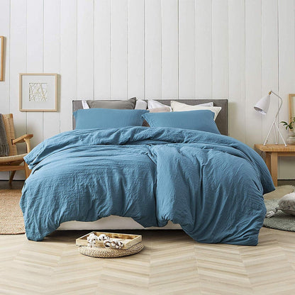 Natural Loft King Solid Duvet Cover Set