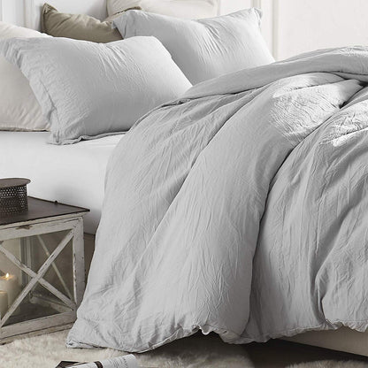 Natural Loft King Solid Duvet Cover Set
