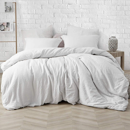 Natural Loft King Solid Duvet Cover Set
