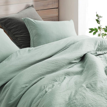 Natural Loft King Solid Duvet Cover Set