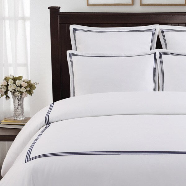 Echelon Home Three Line Hotel Collection 3-piece Duvet Cover Set