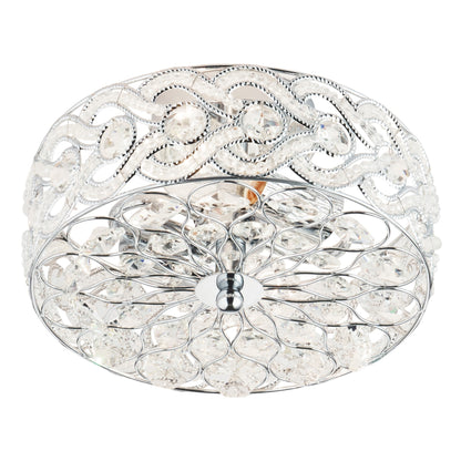 River of Goods Olivia Braided Metal and Crystal 11.5-inch Semi-Flush Mount Ceiling Light - 11.5 x 11.5 x 6.375