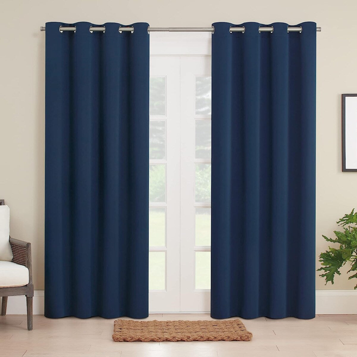 Eclipse Brockfield Waterproof Blackout Thermal Insulated Grommet Outdoor Curtain for Patio or Porch (1 Panel)
