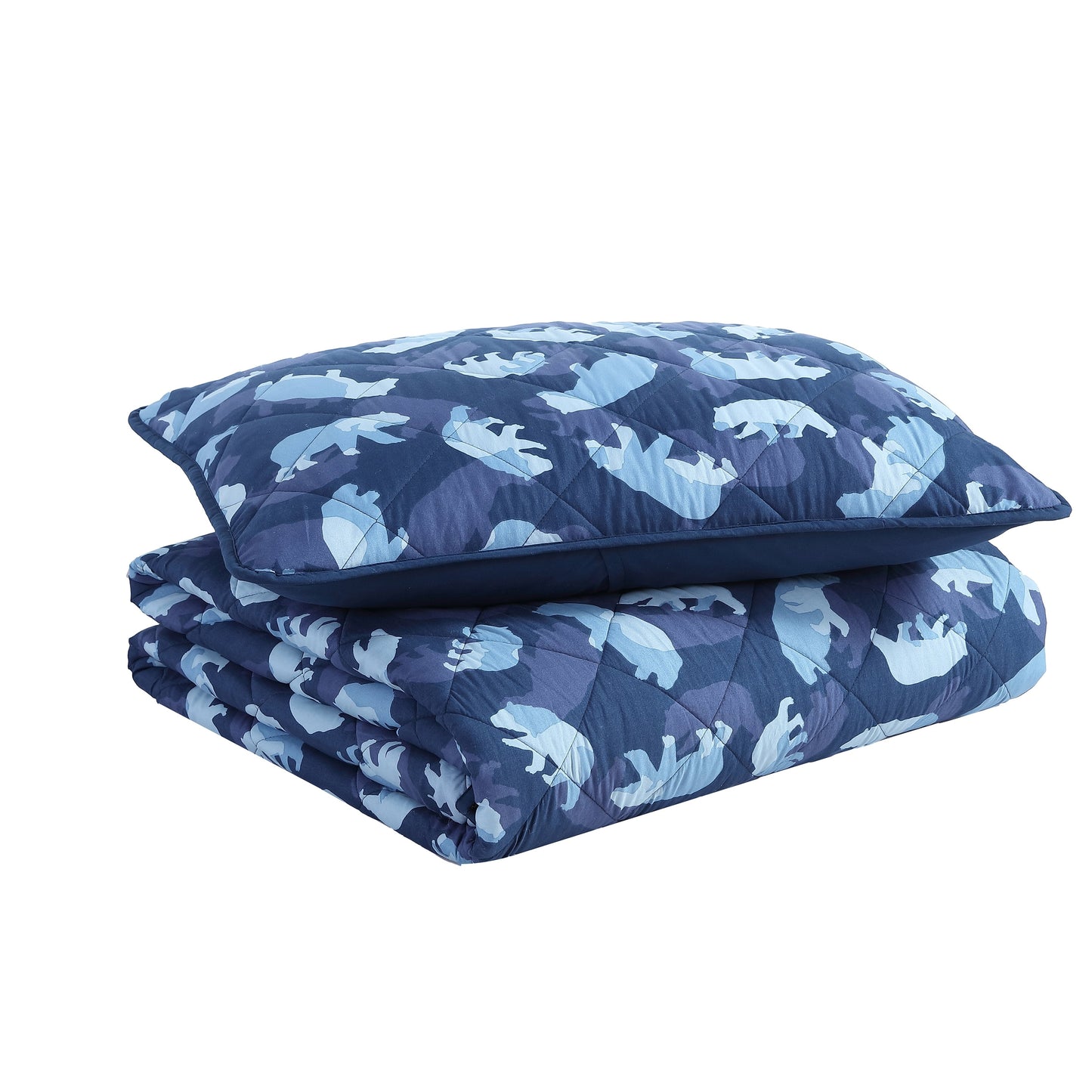 Eddie Bauer Kids Camp Camo Navy Quilt Set