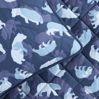 Eddie Bauer Kids Camp Camo Navy Quilt Set