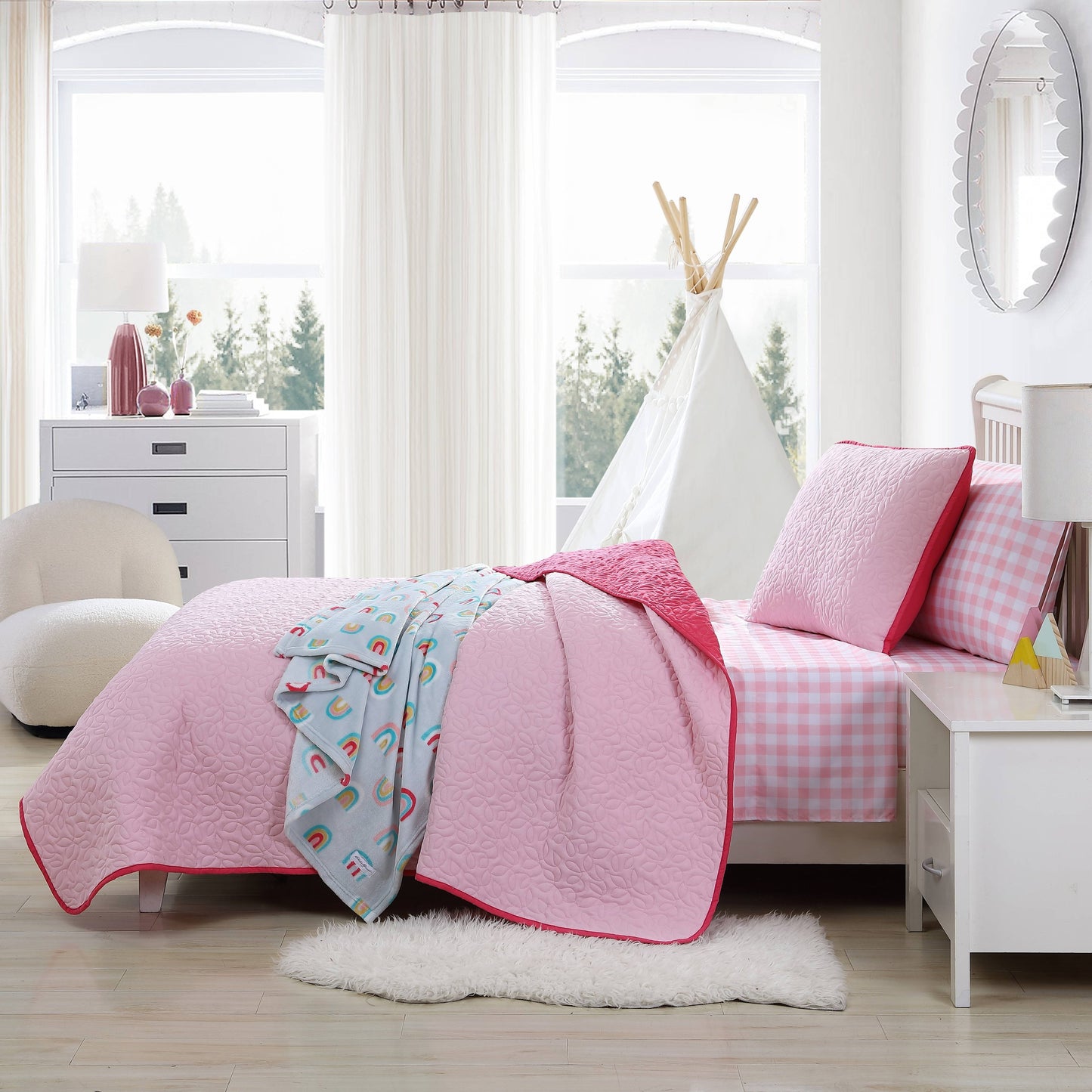 Eddie Bauer Kids Garden Pink Quilt Set