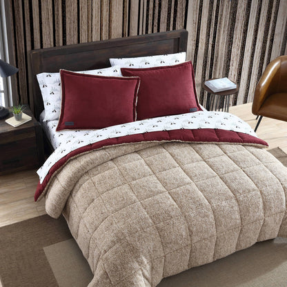 Eddie Bauer Sherwood Faux Suede Textured Comforter & Sham Set