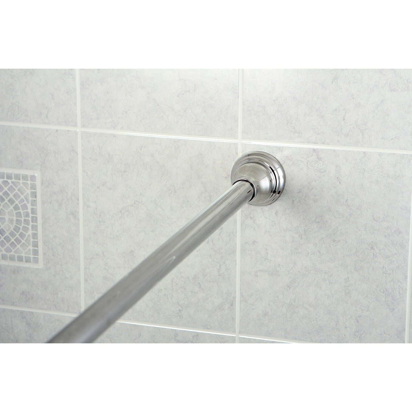 Edenscape 60-Inch to 72-Inch Adjustable Shower Curtain Rod - Polished Chrome