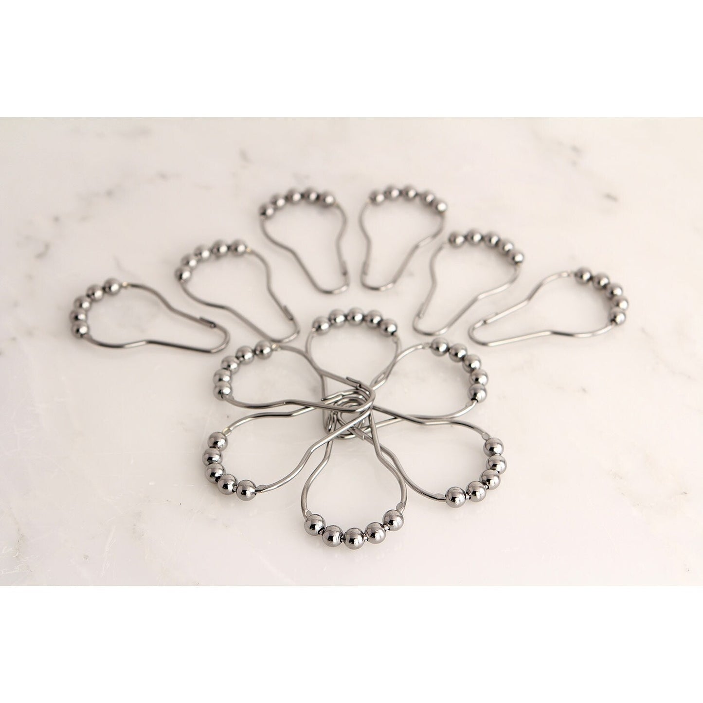 Edenscape Roller Ball Shower Curtain Rings (12 pcs/set)