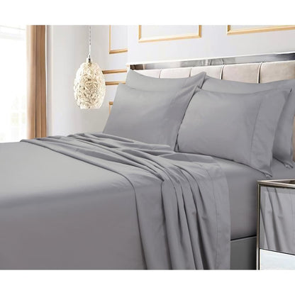 Egyptian Cotton 600 TC Extra Deep Pocket 6-piece Bed Sheet Set