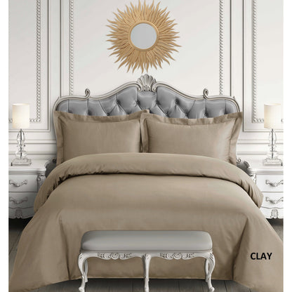 Egyptian Cotton Sateen 600 Thread Count Oversized Duvet Cover Set