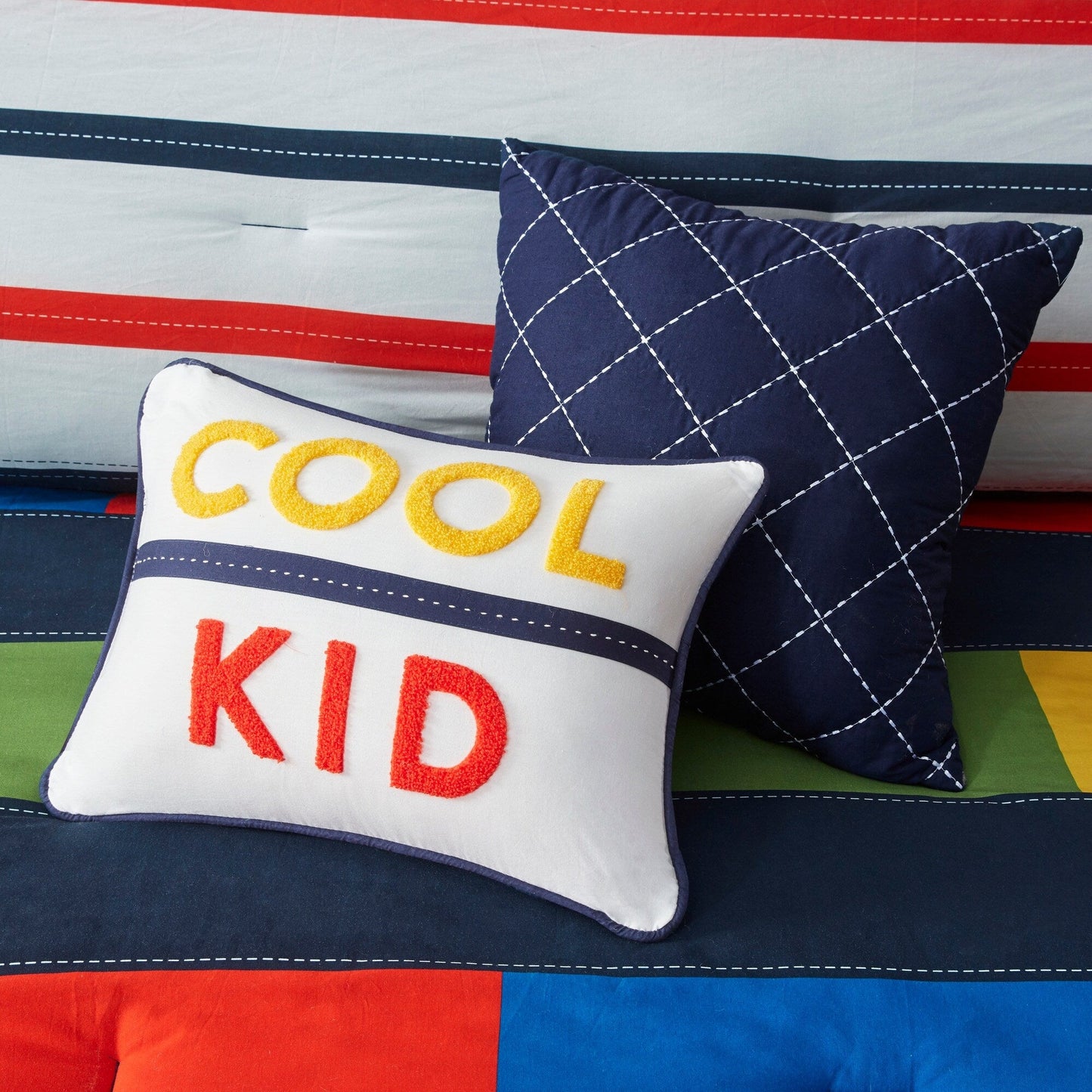 Emmett Stripe Printed Comforter Set by Intelligent Design Kids
