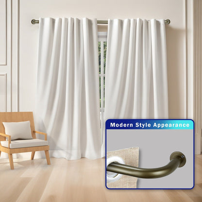 Energy-saving Wraparound Adjustable French Blackout Curtain Rod Set