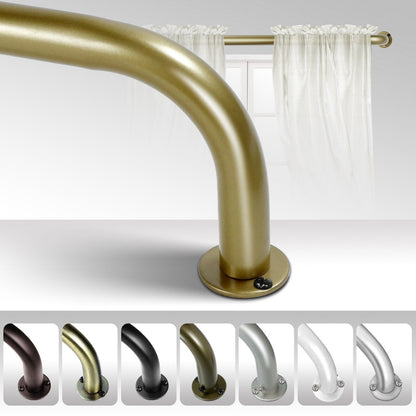 Energy-saving Wraparound Adjustable French Blackout Curtain Rod Set