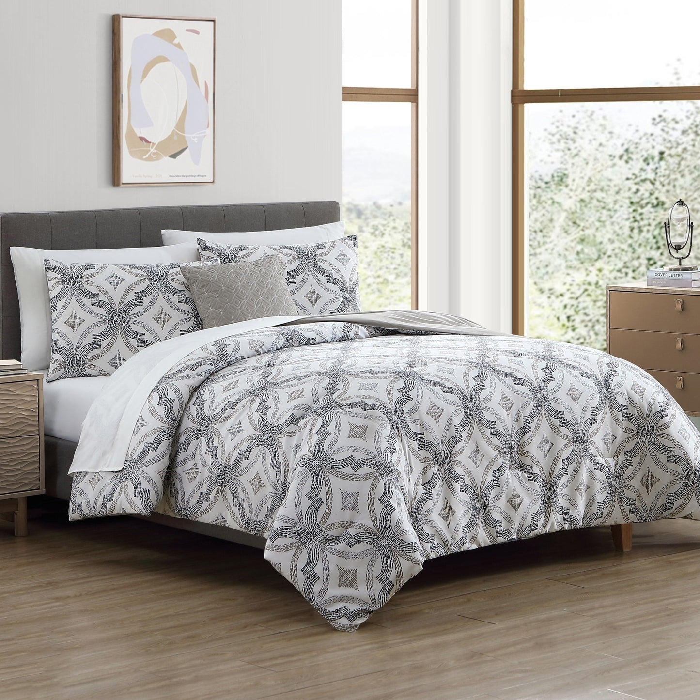 Modern Threads 8-Piece Printed Complete Bed Set Capri
