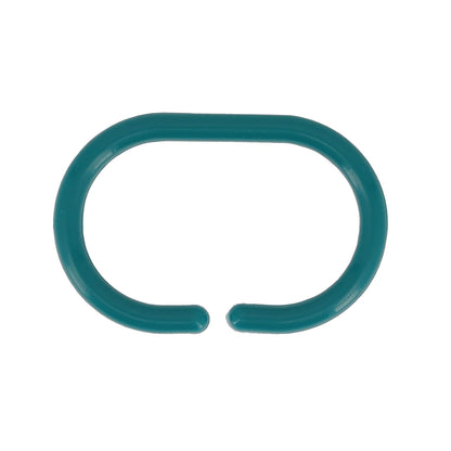 Evideco Shower Curtain Rings Plastic Hooks (Set of 12)