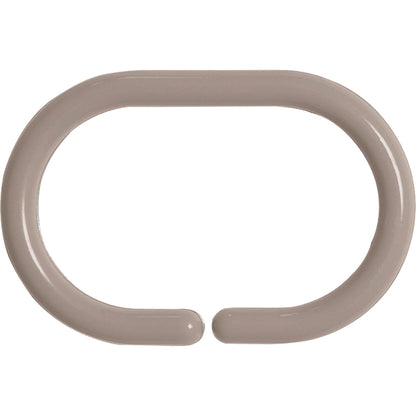 Evideco Shower Curtain Rings Plastic Hooks (Set of 12)