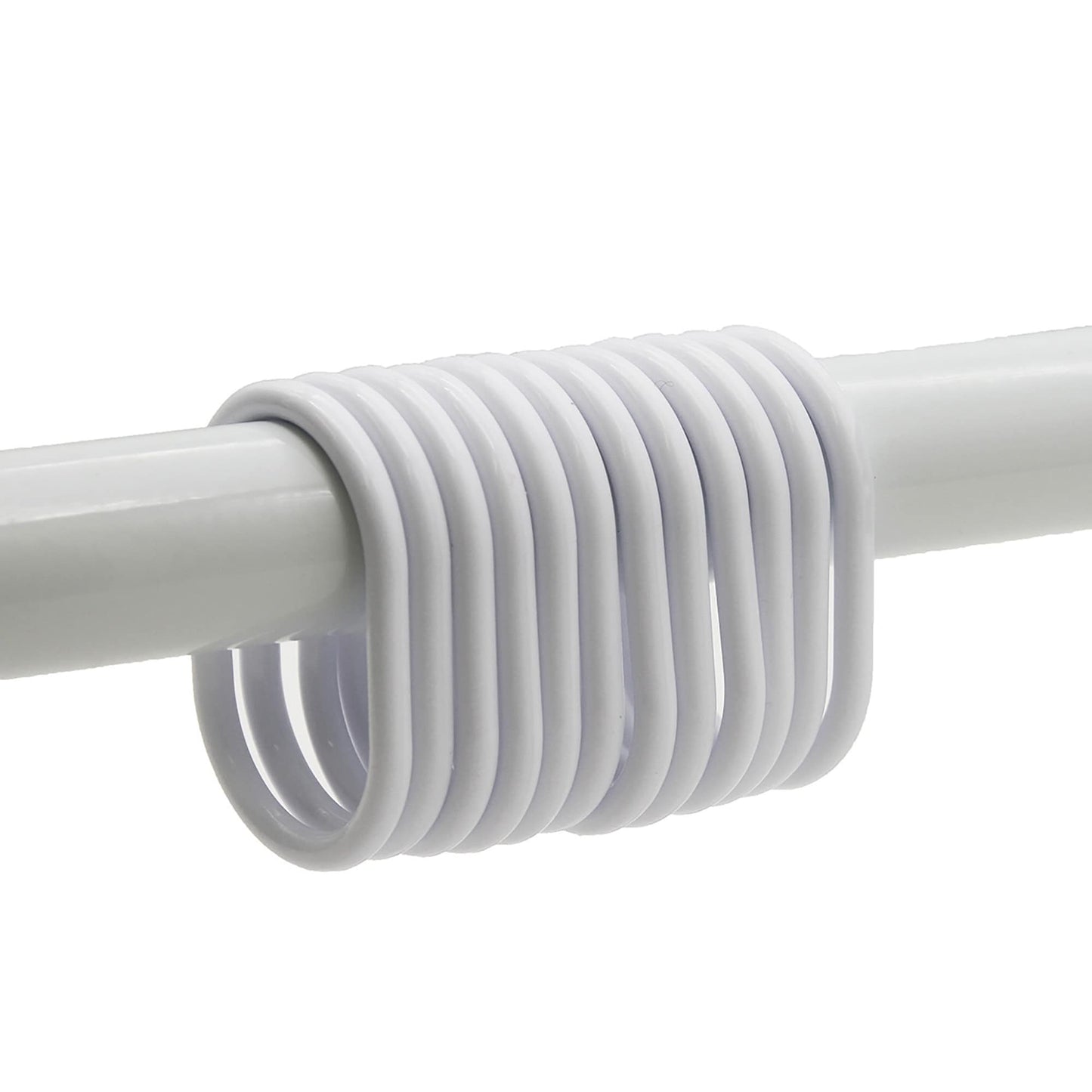 Evideco Shower Curtain Rings Plastic Hooks (Set of 12)