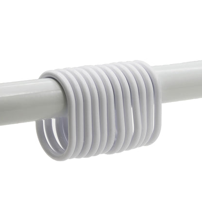 Evideco Shower Curtain Rings Plastic Hooks (Set of 12)