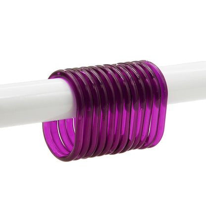 Evideco Shower Curtain Rings Plastic Hooks (Set of 12)