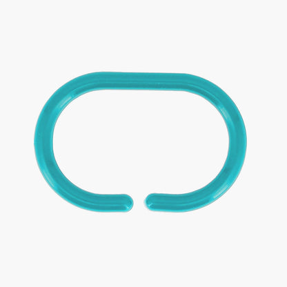 Evideco Shower Curtain Rings Plastic Hooks (Set of 12)