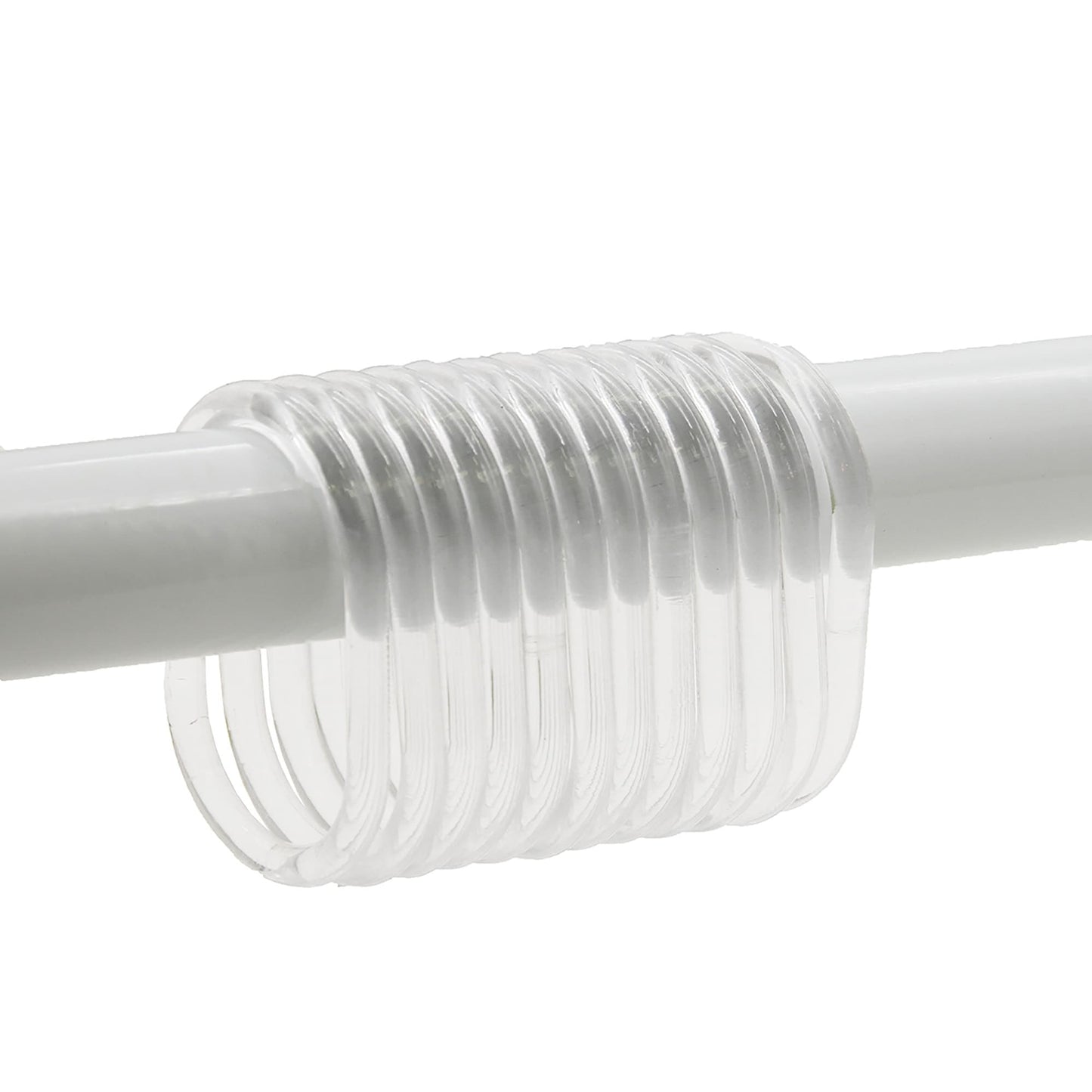 Evideco Shower Curtain Rings Plastic Hooks (Set of 12)