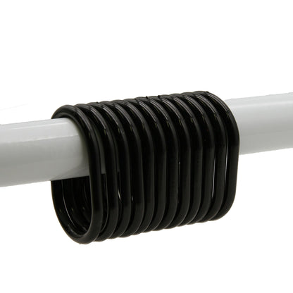 Evideco Shower Curtain Rings Plastic Hooks (Set of 12)