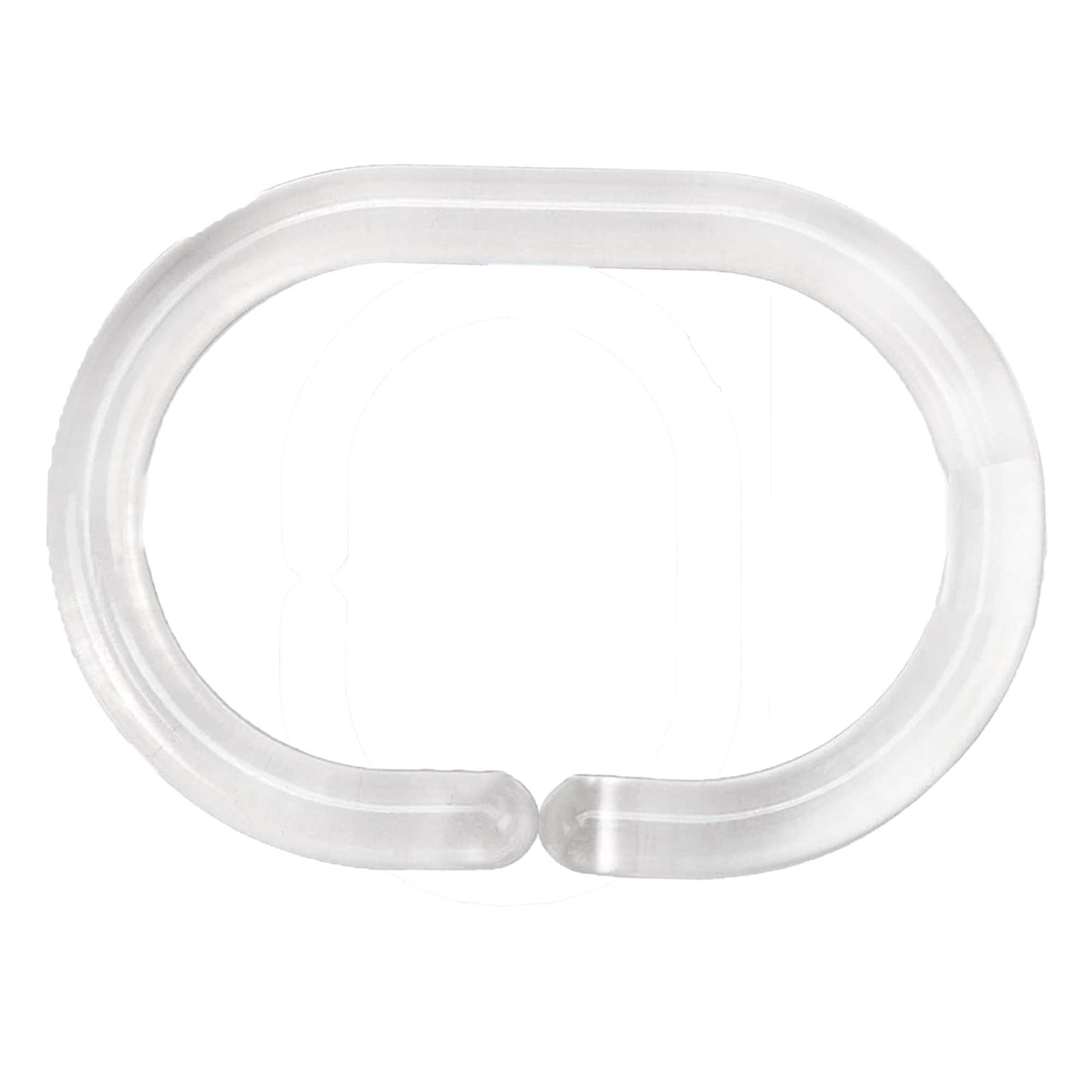 Evideco Shower Curtain Rings Plastic Hooks (Set of 12)
