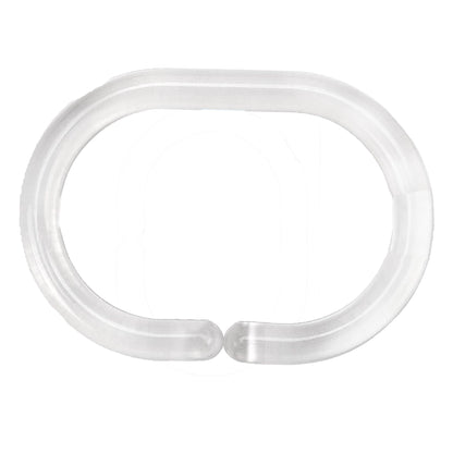 Evideco Shower Curtain Rings Plastic Hooks (Set of 12)