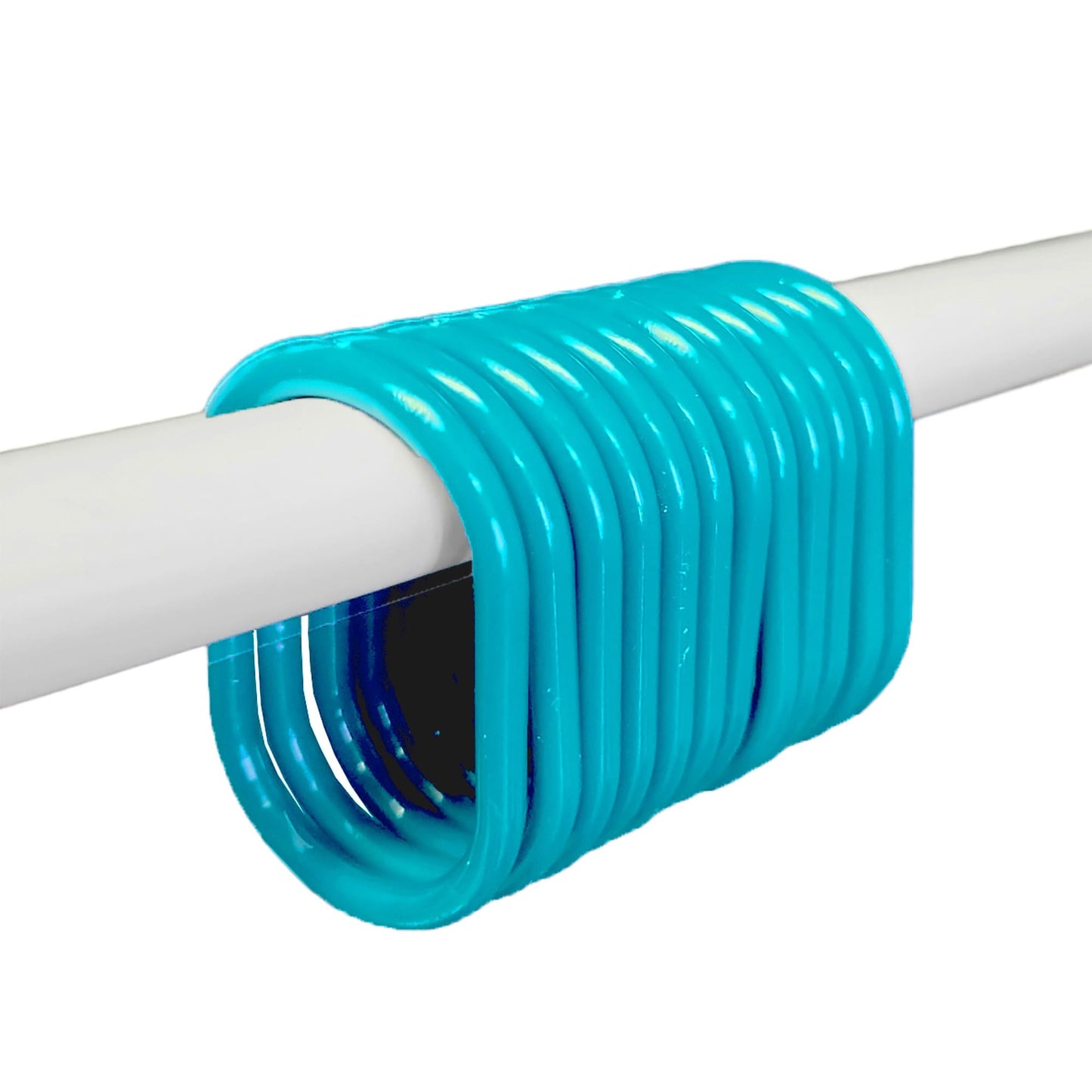 Evideco Shower Curtain Rings Plastic Hooks (Set of 12)