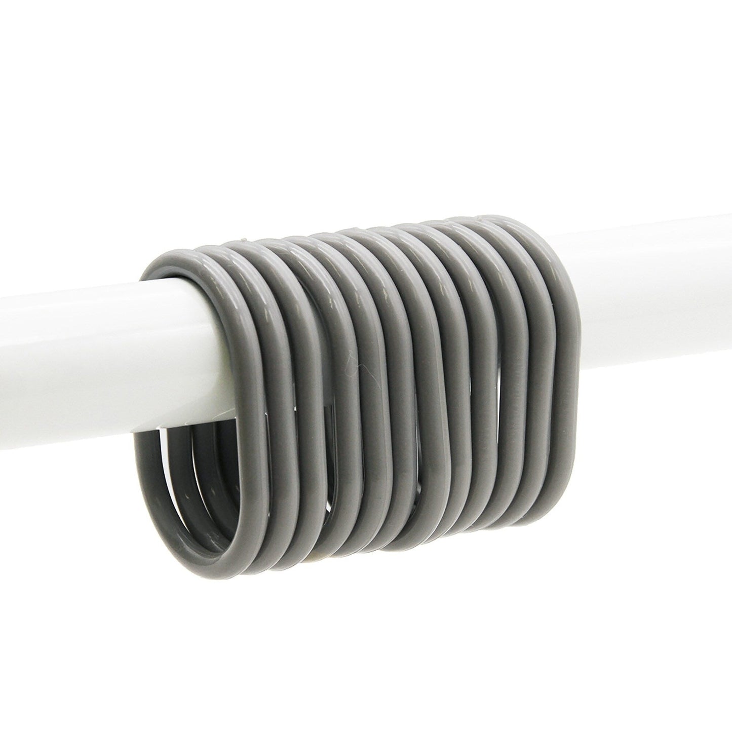 Evideco Shower Curtain Rings Plastic Hooks (Set of 12)