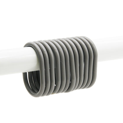 Evideco Shower Curtain Rings Plastic Hooks (Set of 12)