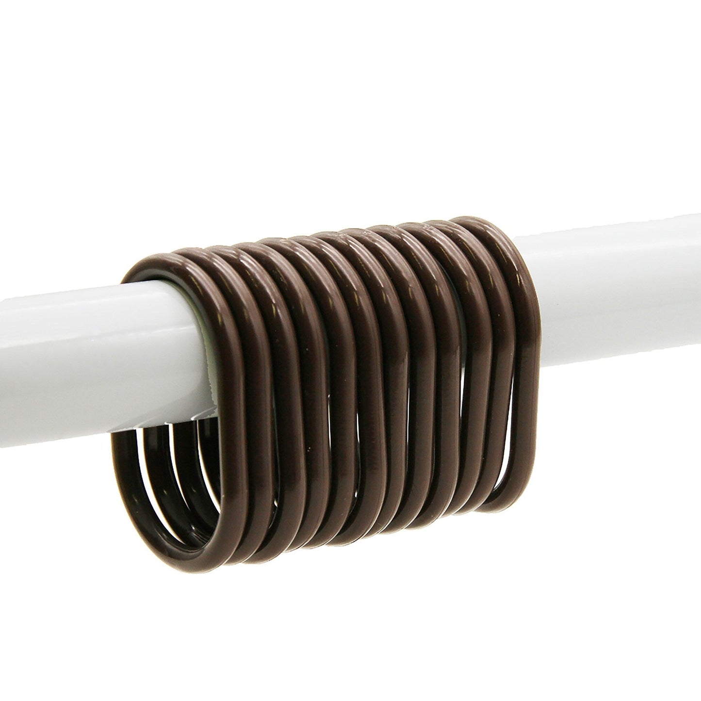 Evideco Shower Curtain Rings Plastic Hooks (Set of 12)