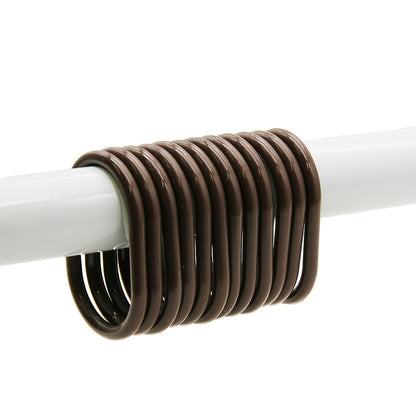 Evideco Shower Curtain Rings Plastic Hooks (Set of 12)