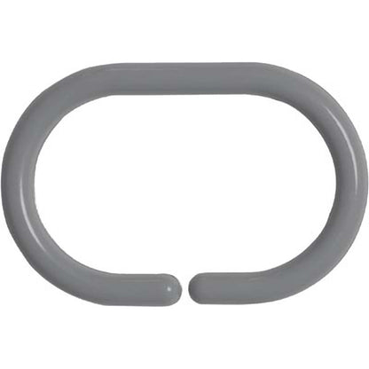 Evideco Shower Curtain Rings Plastic Hooks (Set of 12)