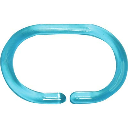 Evideco Shower Curtain Rings Plastic Hooks (Set of 12)