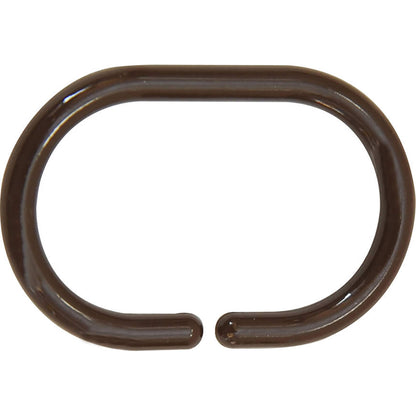 Evideco Shower Curtain Rings Plastic Hooks (Set of 12)