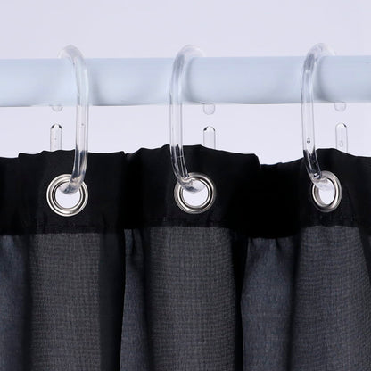 Evideco Shower Curtain Rings Plastic Hooks (Set of 12)