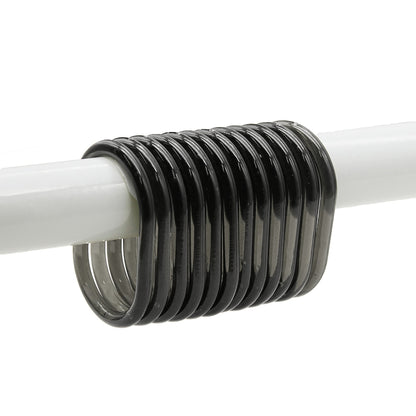 Evideco Shower Curtain Rings Plastic Hooks (Set of 12)