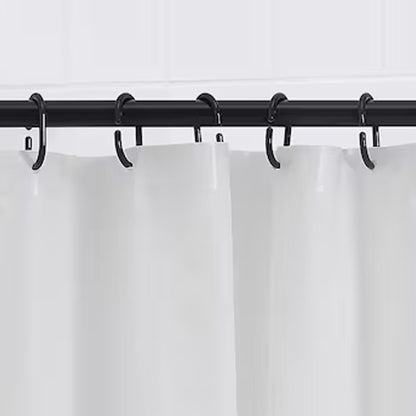 Evideco Shower Curtain Rings Plastic Hooks (Set of 12)