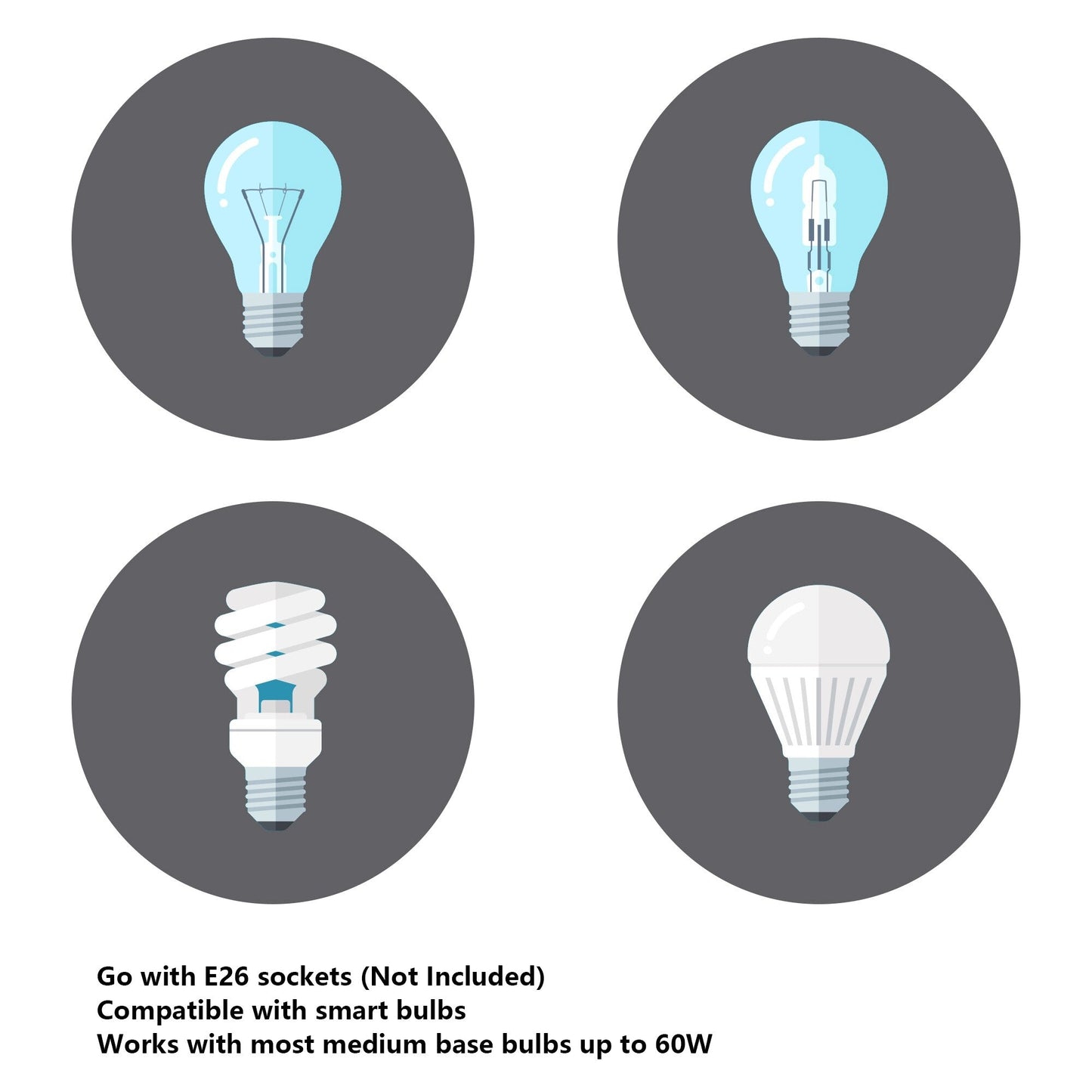 ExBrite Farmhouse 3-lights Bathroom Dimmable Iron Black Vanity Lights Wall Sconces