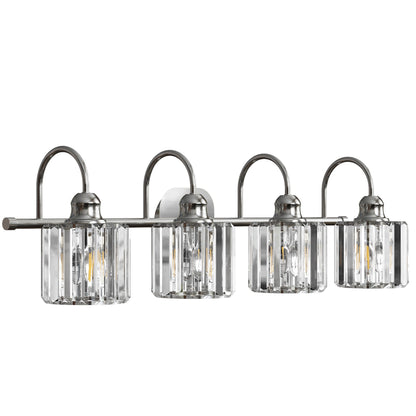 ExBrite Modern Rose Gold 1/2/3/4/5-light Bathroom Dimmable Crystal Vanity Lights Wall Sconces